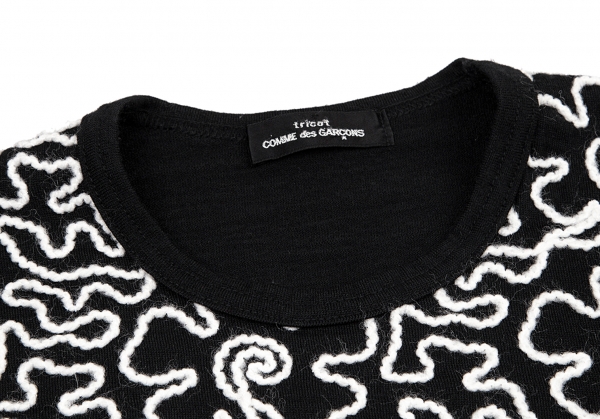 tricot COMME des GARCONS Front Cord Embroidered Long Sleeve T 