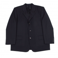  COMME des GARCONS HOMME Jacquard Switching Jacket Navy M
