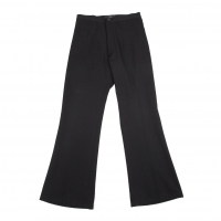  Y's Wool Gabardine Flare Pants (Trousers) Black 2