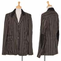  ETRO Linen Striped Jacket Black 44