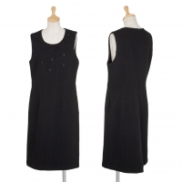  tricot COMME des GARCON Bijou Design Wool Sleeveless Dress Black S-M