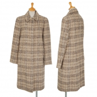  BURBERRY LONDON Plaid Fly front Coat Beige 9