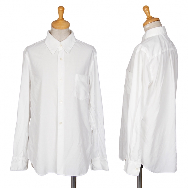 コムデギャルソンCOMME des GARCONS ポリベーシックポケットシャツ 白S
