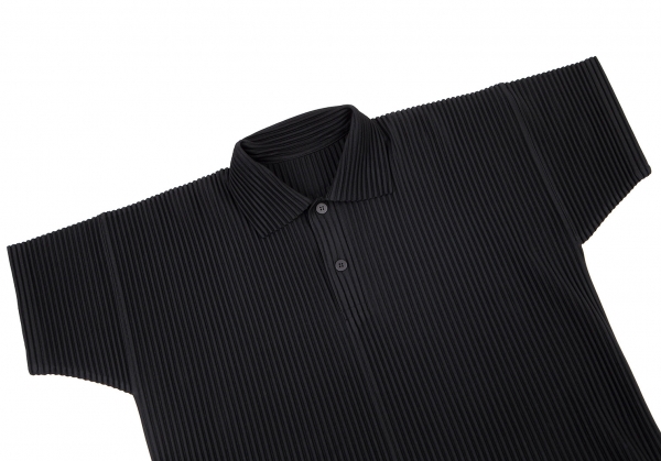 homme plisse 黒 ポロシャツ 3 issey miyake | skisharp.com