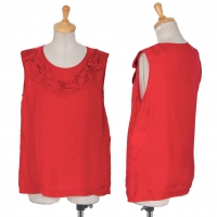  COMME des GARCONS Cupro Sleeveless Shirt Red S-M