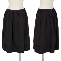  COMME des GARCONS Wool Layered Design Skirt Black M