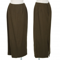  COMME des GARCONS Wool Slit Skirt Khaki M