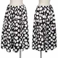  BLACK COMME des GARCONS Box Pleated Dot Skirt Black,White XS