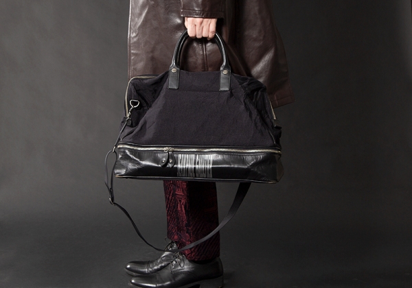 Jean-Paul GAULTIER Leather Switch Duffle Bag Black | PLAYFUL
