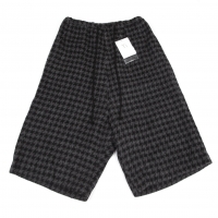  Y's Alpaca Blended Houndstooth Dropped Crotch Pants (Trousers) Black,Grey 2