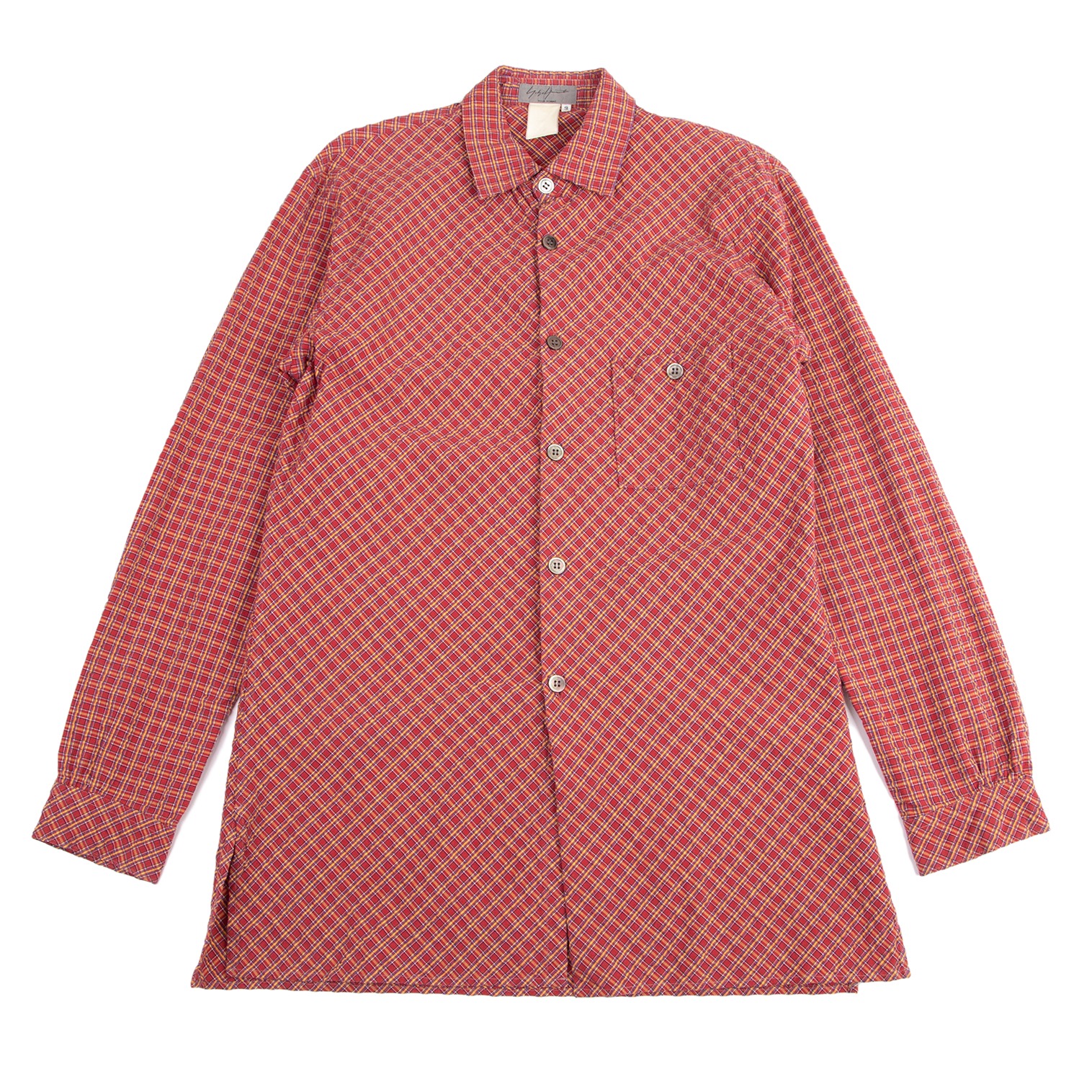 Yohji Yamamoto POUR HOMME 90'sウールチェックシャツ