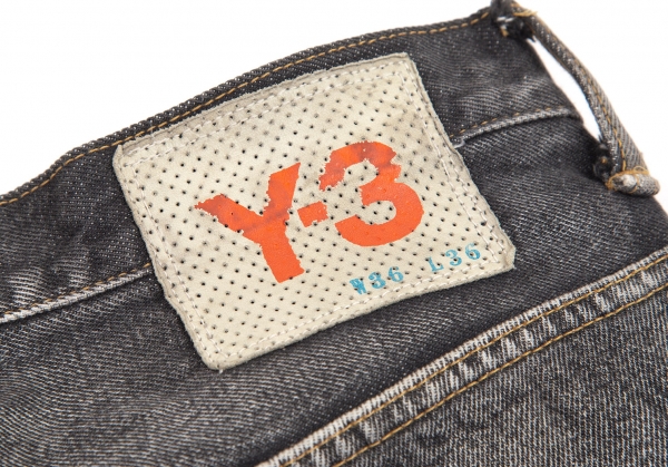 【美品】Y-3 ワイスリー　ビッグザイズ　デニム　パンツ　ロゴ　刺繍　デザイン