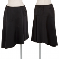  Jean-Paul GAULTIER FEMME Asymmetrical Shiny Skirt Black 40