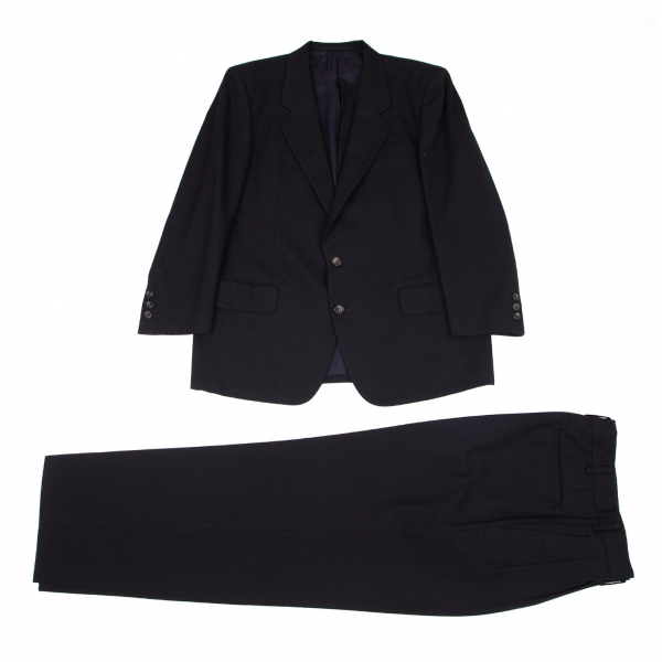 COMME des GARCONS HOMME DEUX Striped Wool Jacket & Pants Navy M,S