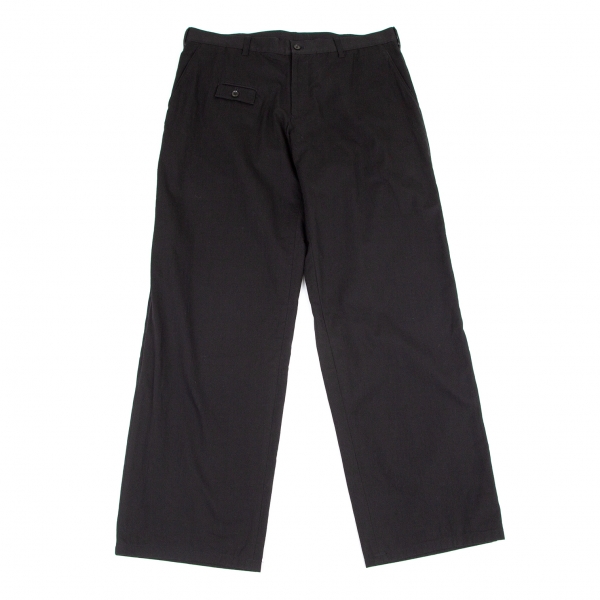 Yohji Yamamoto POUR HOMME Cotton Nylon Pants (Trousers) Black 4