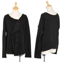  Y's Lace Layered Cardigan Black 2