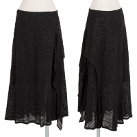  Yohji Yamamoto NOIR See-through Zebra Woven Skirt Black 1