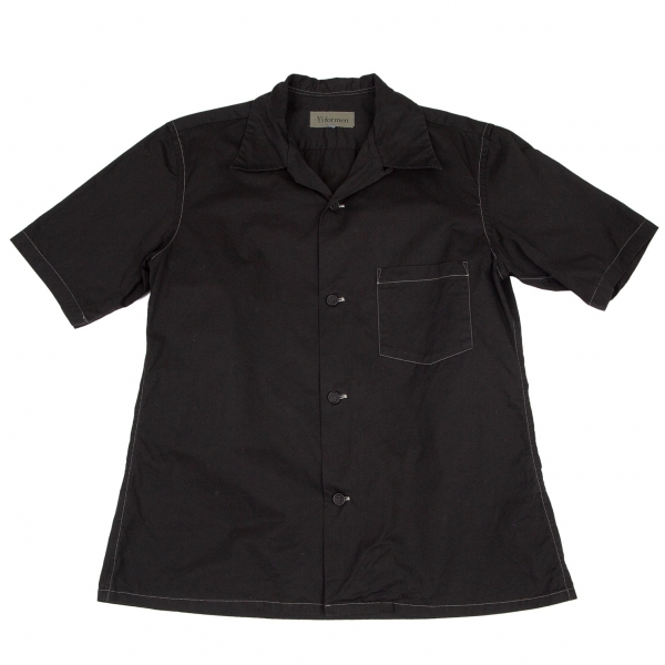 ワイズフォーメンY's for men コットン製品染め半袖シャツ 黒3