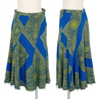  tricot COMME des GARCONS Damask Printed Skirt Blue,Green S-M