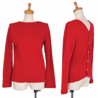  robe de chambre COMME des GARCONS Back Button Wool Cardigan Red S-M