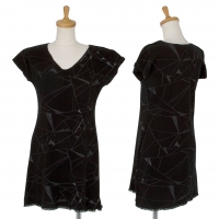  Unbranded Geometric Printed Sleeveless Shirt (Jumper) Black S-M