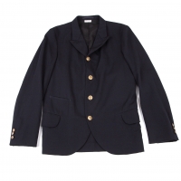  COMME des GARCONS HOMME PLUS Washed Wool Gabardine Jacket Navy XS