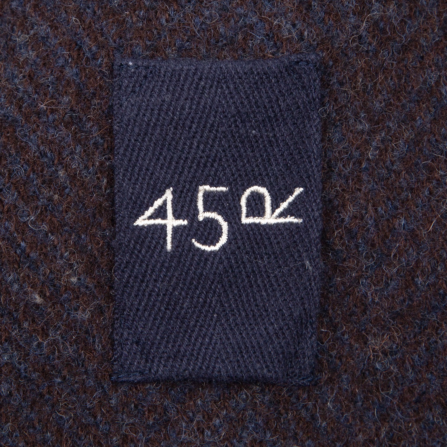 【美品】45R テーラードジャケット　ウール　ツイード　ロゴ刺繍　45rpm