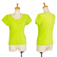  PLEATS PLEASE String Neck T-shirt Yellow-green 3