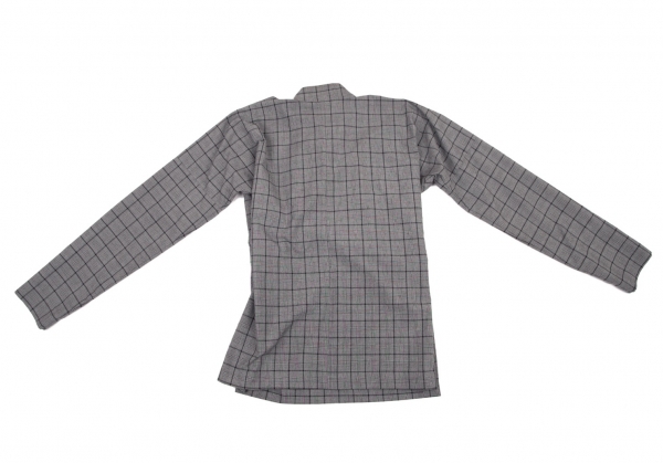 Yohji Yamamoto POUR HOMME Metal Button Long Sleeve Shirt Grey 3