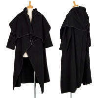  COMME des GARCONS Wool Drape Coat Black S