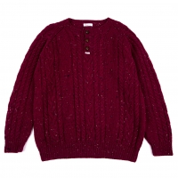  Papas Nep Wool Cable Knit (Jumper) Red M-L