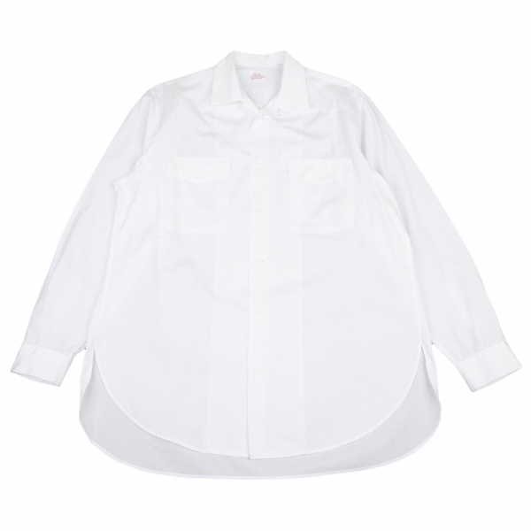 ヨウジヤマモト コスチュームドオムYohji Yamamoto COSTUME D' HOMME コットンオープンカラーシャツ 白2