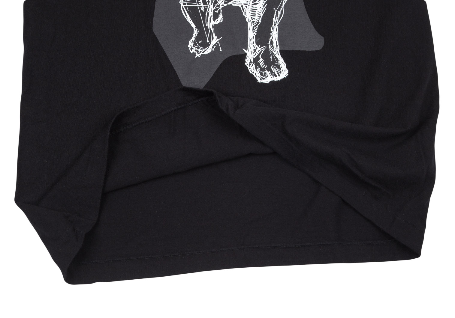 Yohji Yamamoto NOIR Yuuka Asakura Printed T-shirt Black 3 | PLAYFUL