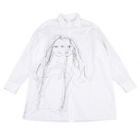  Yohji Yamamoto POUR HOMME Suzume Uchida Embroidery Shirt White 3