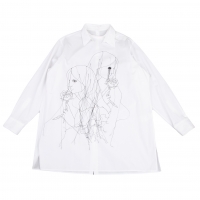  Yohji Yamamoto POUR HOMME Suzume Uchida Embroidery Shirt White 3