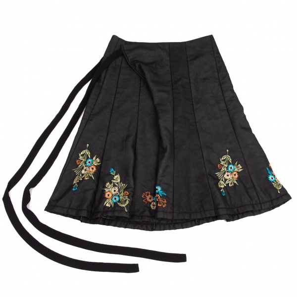 tricot COMME des GARCONS Embroidery Padding Wrap Skirt Black M