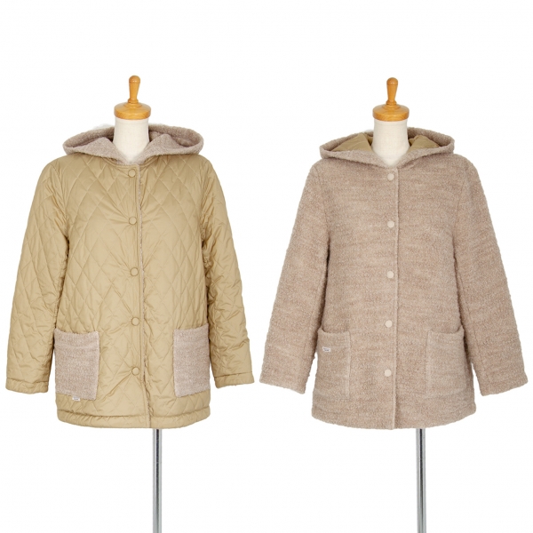 Mademoiselle NON NON Reversible Quilted Jacket Beige 40L | PLAYFUL