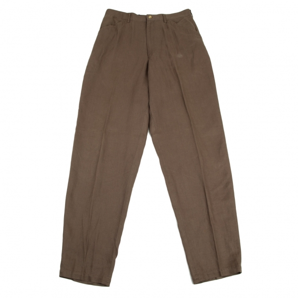 Y's for men Linen Tapered Pants (Trousers) Brown L | PLAYFUL