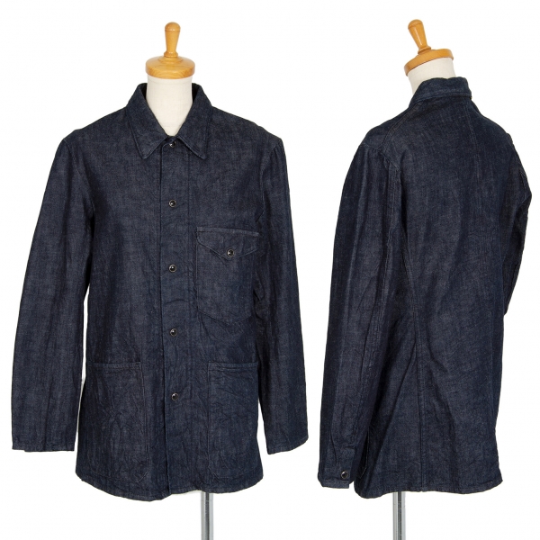 45R 45rpm Dyed Denim Shirt Jacket Indigo 3 | PLAYFUL