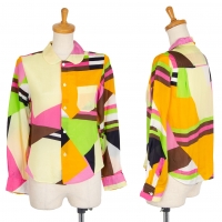  tricot COMME des GARCONS Colorful Long Sleevr Shrit Multi-Color S