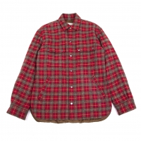  Papas+ Quilting Flannel Shirt Jacket Red M