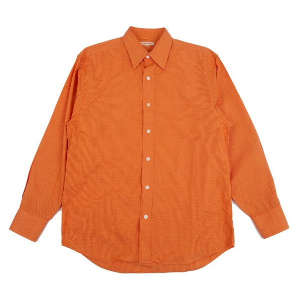 R.NEWBOLD Plaid Long Sleeve Shirt Orange M | PLAYFUL