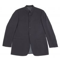  ARMANI COLLEZIONI  Wool Stand-collar Jacket Charcoal 50