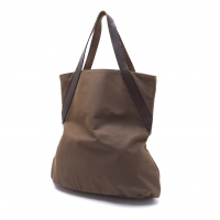  Y's Leather Handle Tote Bag Brown 