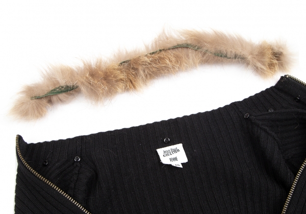 Jean-Paul GAULTIER FEMME Fur Knitting Switching Double Zip
