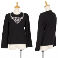  tricot COMME des GARCONS Necklace Printed Wool T Shirt Black S-M