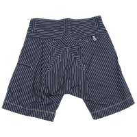 A Back Star Design Cotton Striped Shorts Navy 2
