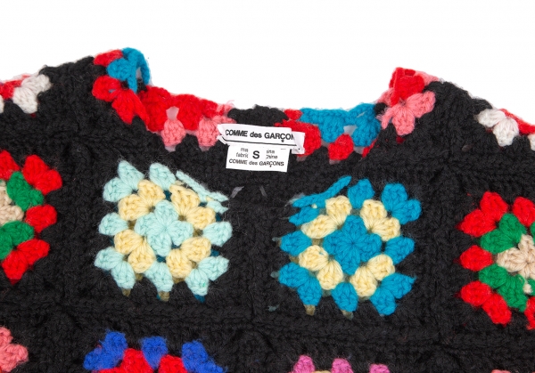 COMME des GARCONS Crochet Knit Sweater (Jumper) Black,Multi-Color