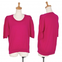  Y's for living Cotton Short Sleeve Knit Top (Jumper) Pink L