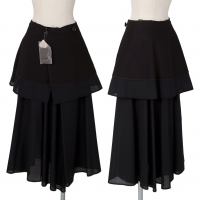  Yohji Yamamoto FEMME Layered Design Skirt Black 2